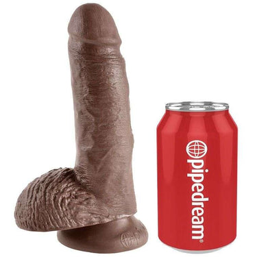 Dildo realistico con testicoli naturali e base con ventosa, King Cock